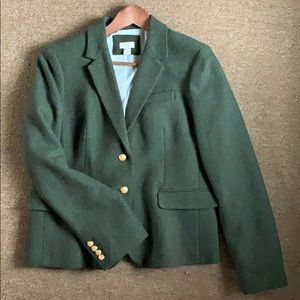 J Crew Schoolboy Blazer Green Tweed. Size 14. EUC